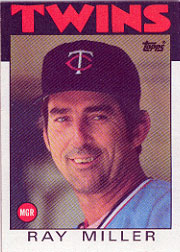 1986 Topps Baseball Cards      381     Ray Miller MG